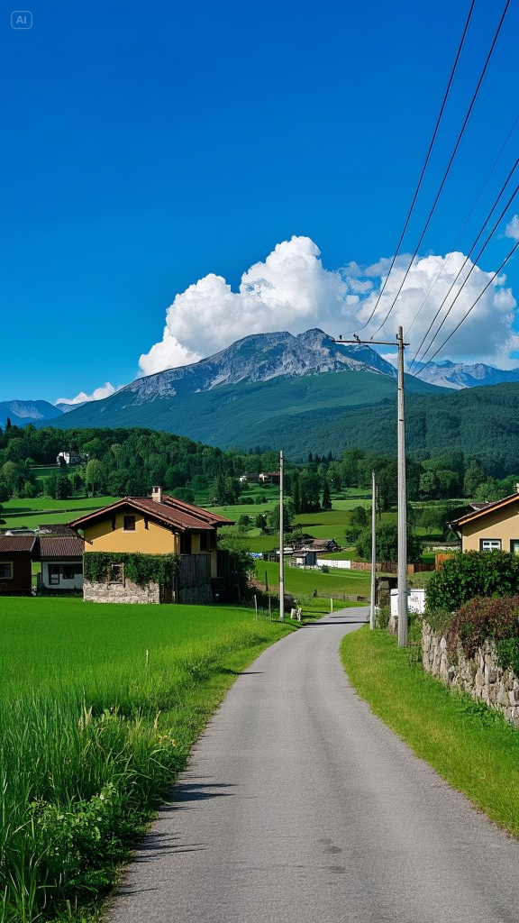 Serene countryside landscape