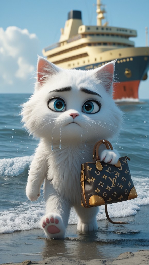 Whimsical Cat Cruise