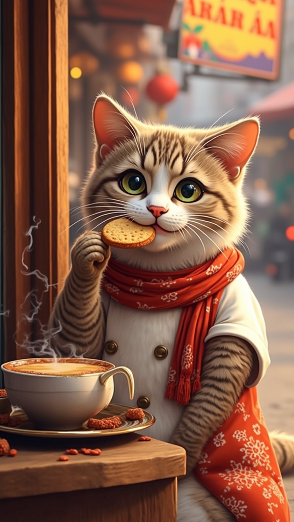 Cozy Cat Scene